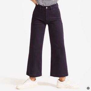 Ever lane Wide Leg Crop Pant in Navy size 0